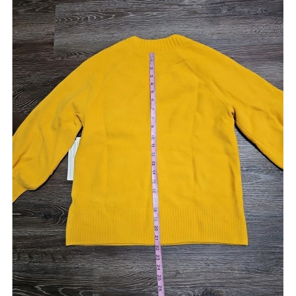 Goodthreads Women Medium Long Ruffle Sleeve Knit Sweater In Yellow - Picture 7 of 11